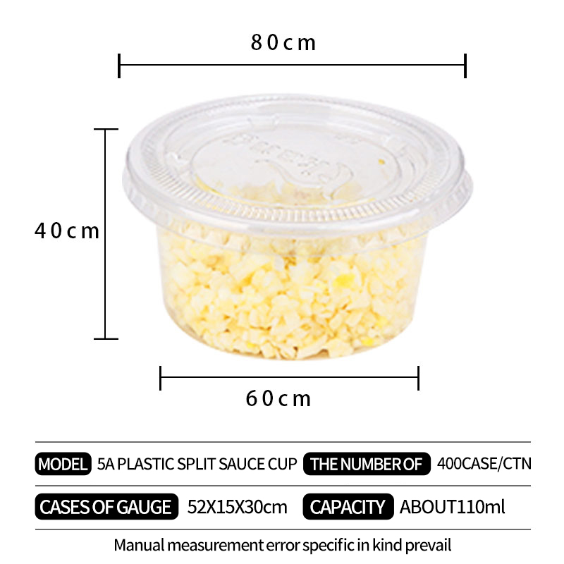 Plastic Sauce Cups with Separate Lid