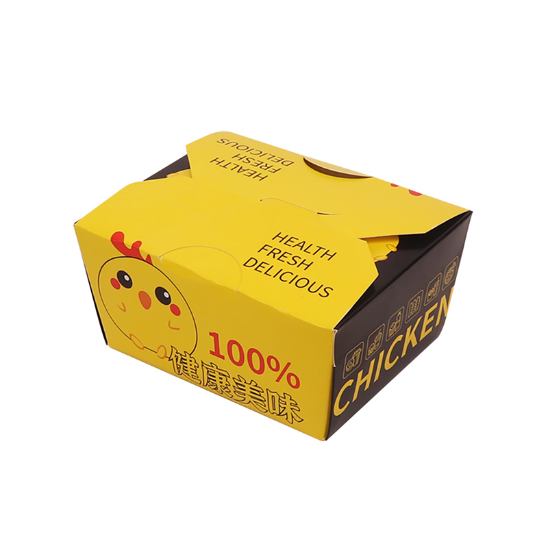 Square colored kraft paper bento box