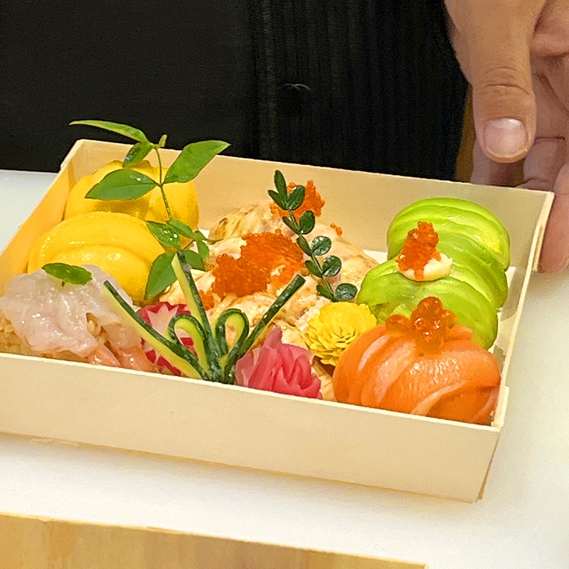 How do you package sushi?