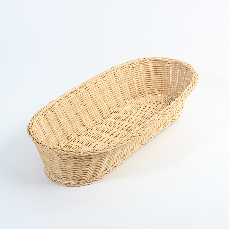 Rectangular colorful rattan basket 27.5×11×5cm