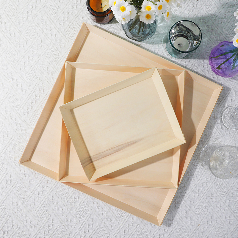 Perfect and Cheap Disposable Wood Trays for Dish Preparation or Food Display