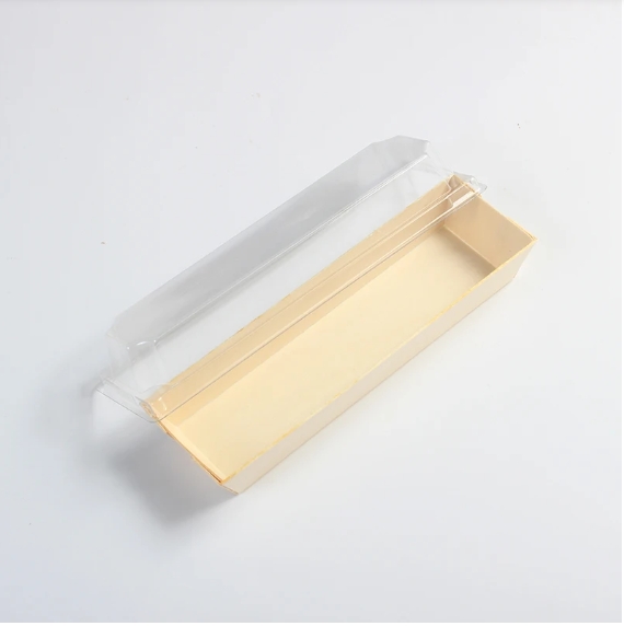 Wooden tray 7"x2"x1" with PET lid