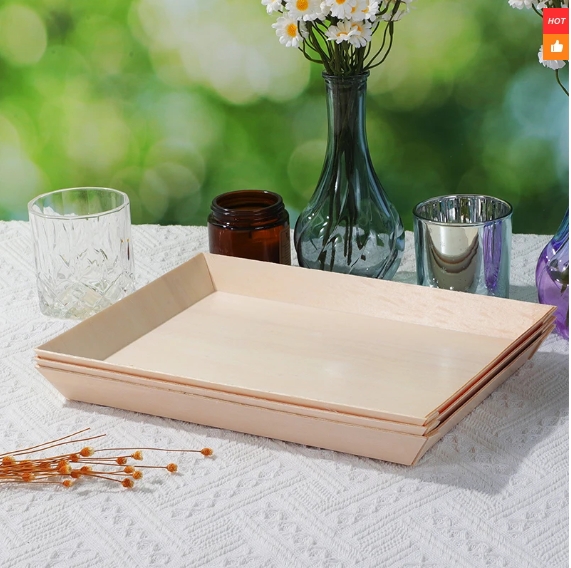 Disposable Charcuterie Tray with Transparent Lid-15*10.6*1"