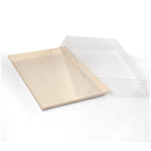 Balsa Wood Tray with PET Lid 15&times;10.6&times;1"