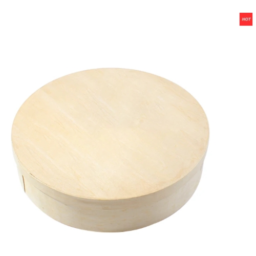 Wooden Round Box with Wooden Lid 11.4&times;2.36"