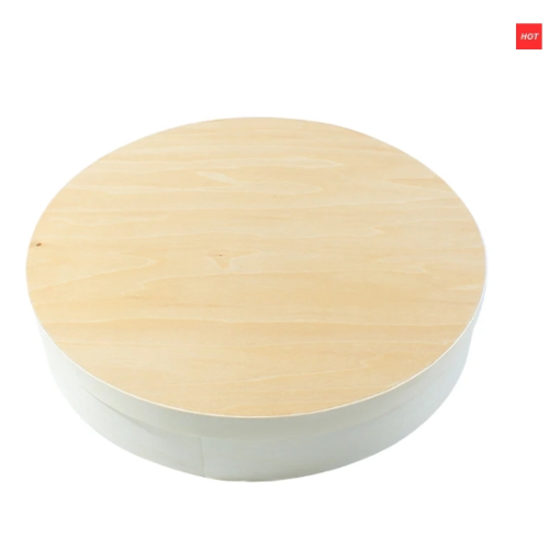 Wooden Round Box with Wooden Lid 15.75×2.75"