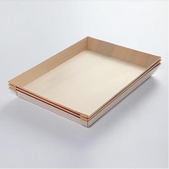 Balsa Wood Tray with PET Lid 15.75×15.75×1.2"